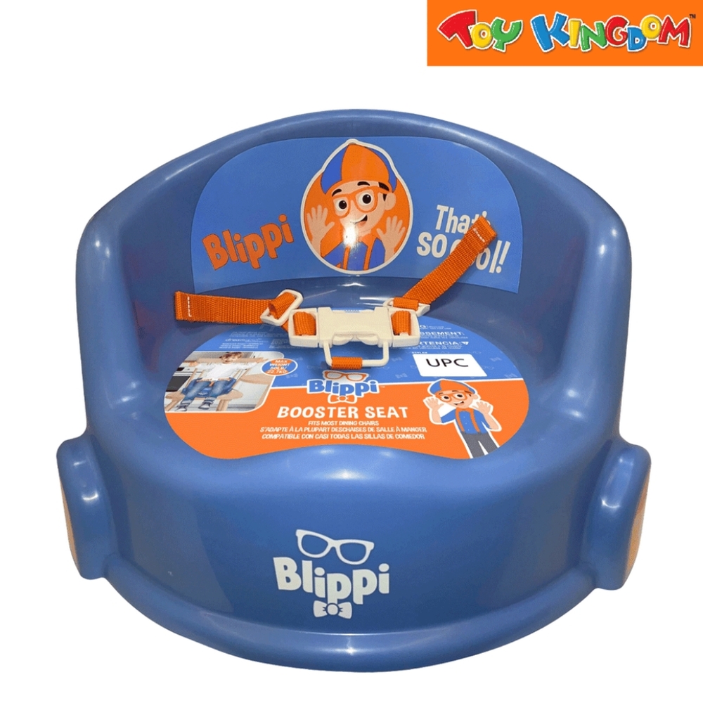 Blippi 15 inch Toddler Feeding Booster Seat by Dream Gro. Blue Unisex Kids Chair
